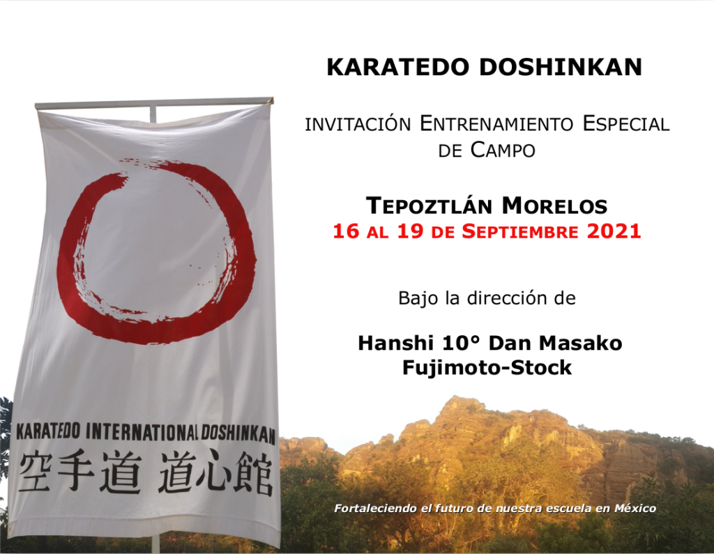 Entrenamiento especial Hanshi 10th Dan Masako Fujimoto-Stock. Tepoztlán, Morelos. Sep. 2021